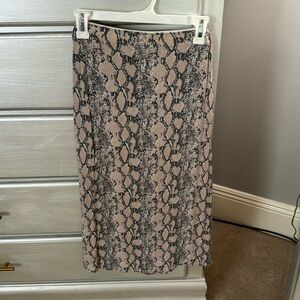 American Eagle Midi Skirt Small Summer Snake Print